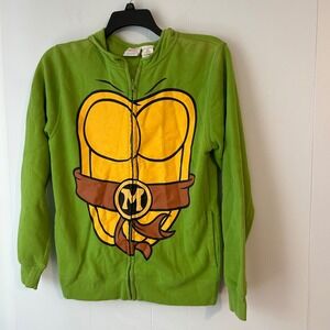 Nickelodeon Teenage Mutant Ninja Turtles Michelangelo Zip Up Hoodie Jacket Men M